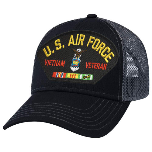 Military Productions US Air Force Vietnam Veteran Mesh Cap Black Military Productions US Air Force Vietnam Veteran Mesh Cap Black