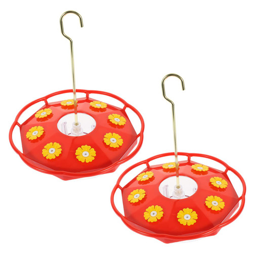 SEWACC 2pcs Flower Bird Feeder Wild Bird Waterer Bird Feeding Tray Bird Water Feeder Small Bird Baths Bird Feeding Station Hanging Wild Bird Feeder Bird Cage Bowl Plastic Outdoor Listing