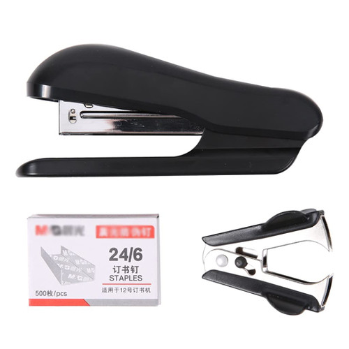 Office Accessories Stapler Desktop Stapler Desk Stapler Set with 500 Staples, 20 Sheets Capacity and Staple Remover Manual Paper Stapler (Stapler Set) (Color : Stapler Set)
