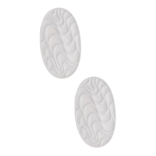 Abaodam 2 Pcs Wave Palette Paint Trays for Kids Pallet Makeup Palettes Mixing Palette Watercolor Palette Oil Watercolor Pigment Plate Gouache Color Mixing Tray Gouache Tray Pigment Board