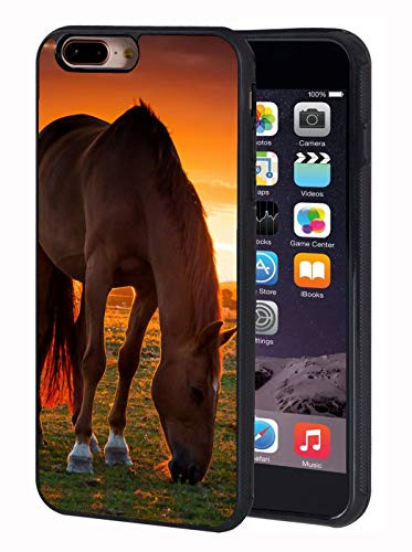 iPhone 7 Plus Case,iPhone 8 Plus Case,BWOOLL Horse Theme Design Slim Anti-Scratch Rubber Protective Cover for Apple iPhone 7 Plus/iPhone 8 Plus 5.5 inch