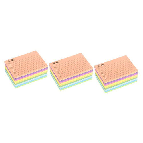 Operitacx 3pcs 9 Colored Sticky Notes Reminder Sticky Notes Sticking Power Memo Pads Adhesive Memo Pad Ruled Memo Pads Memo Sticker Notes Student Use Multifunction Fluorescent Paper