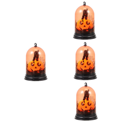 BESTOYARD 4pcs Halloween Skull Lights Halloween Hanging lamp LED Floating Candles Halloween Lantern Pumpkin Halloween LED Light Outdoor Table Decor Party Lamp Decor abs Desktop Lantern Light