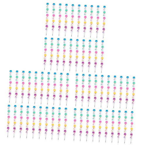 Operitacx 60 Pcs Christmas Snowman Pencil Kids Stacking Snowman Stackable Pencils Non Sharpening Pencil Kids Christmas Pencils Buildable Pencil Office Cartoon Student Filler Plastic