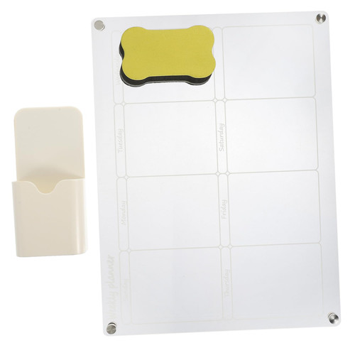 NUOBESTY White Boards Magnetic Board Dry Erase Write Board for Wall Magnetic Listing Board Clear Dry Erase Board Schedule Planning Whiteboard Acrylic Dry Erase Board Blank Calendar