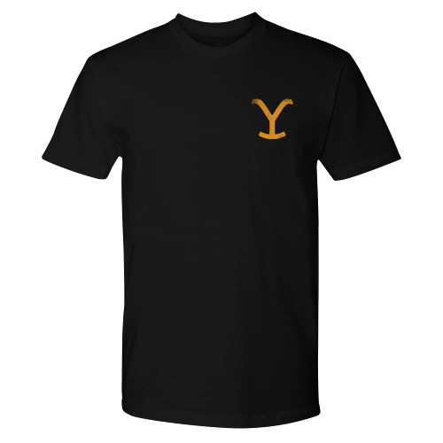 PARAMOUNT NETWORK Yellowstone Take 'Em to The Train Station Adult Short Sleeve T-Shirt Black