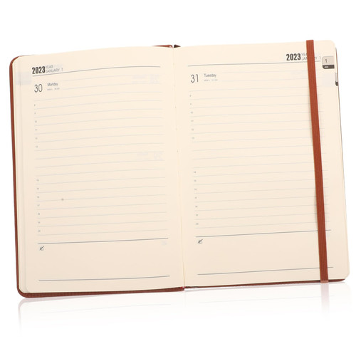 STOBOK 2pcs 2023 Notebook 2022-2023 Planner Notebook Time Management Notepads Business Planner Notebook Calendar Journal Notebook Kids Journals Work Notebook Portable Paper Notes Office