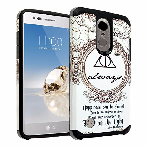 LG Aristo Case, DURARMOR [Drop Protection] Harry Potter Hogwarts Deathly Hallows Map Dual Layer Hybrid ShockProof Slim Fit Armor Bumper Defender Protector Case for LV3 Deathly Hallows