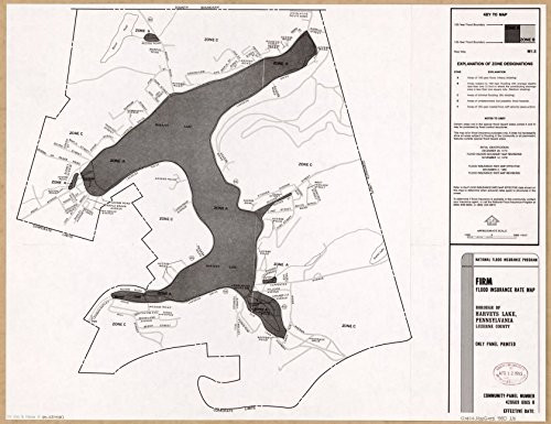 Historic Prints 18" x 24" 1980 Map of Pennsylvania Luzerne County Flood Insurance Rate Historic Prints 18" x 24" 1980 Map of Pennsylvania Luzerne County Flood Insurance Rate