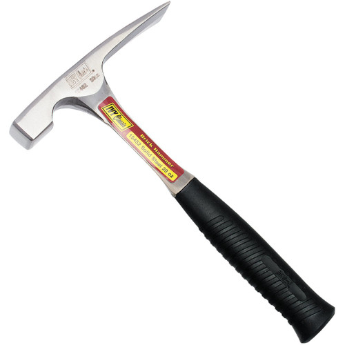 IVY Classic 15452 20 oz. Solid Steel Brick Hammer with Vibration Cushioned Rubber Handle