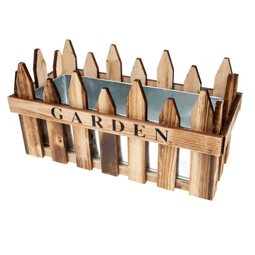 CIMAXIC Fence Pot Pots for Indoor Plants Succulent Plant Pots Windowsill Planter Rectangular Planter Floating Plant Pot Fence Planter Flower Office Wooden Fence Vegetable Wrought Iron