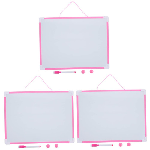 Tofficu 3 Sets Hanging Message Board Whiteboard for Refrigerator Magnetic Memo Board Magnetic Dry Erase Board Metal Dry Erase Board Hanging Dry Erase Board Fridge Magnets Child PVC Letter