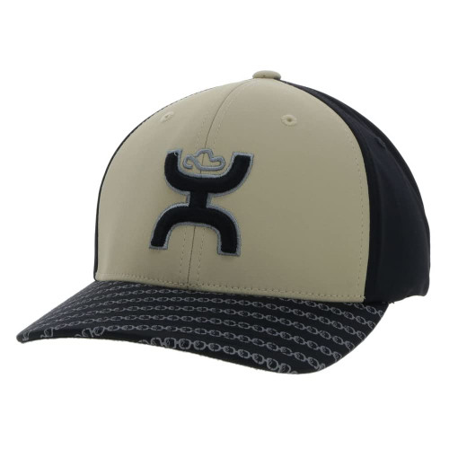 HOOEY Youth Flexfit Fitted Trucker Hat (Solo III - Tan/Black)
