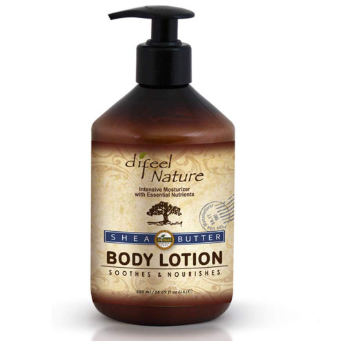 Difeel Nature Moisturizing Body & Hand Lotion - Shea Butter 16.9 ounce (4-PACK)