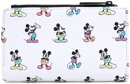 Loungefly Disney Mickey Mouse Pastel Poses All Over Print Flap Wallet