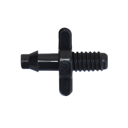 Nuojie Hose Connector Threaded Connector 4/7mm Barbed Barb Connector Drip Irrigation 4/7 Hose Atomization Fitting Plastic Hose Barb 1/4" PVC Fitting (Color : Black, Diameter : 1/4'')
