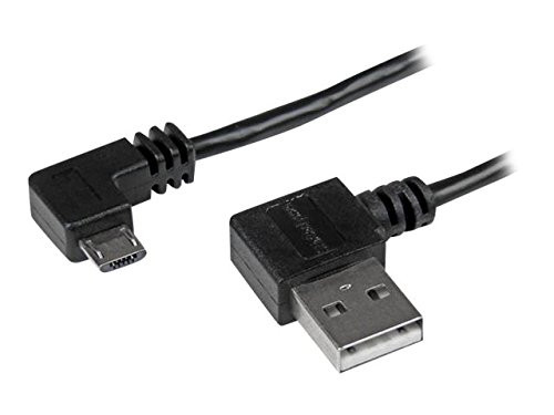 StarTech.com 1m 3 ft Micro-USB Cable with Right-Angled Connectors - M/M - USB A to Micro B Cable - 3ft Right Angle Micro USB Cable