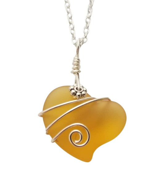 Yinahawaii Handmade Sea Glass Necklace, Hawaiian Jewelry For Women, Wire Heart Necklace Yellow Necklace, Ocean Necklace, Beach Jewelry Sea Glass For Women Jewelry Birthday Gift (November Birthstone) Yinahawaii Handmade Sea Glass Necklace, Hawaiian Jewelry For Women, Wire Heart Necklace Yellow Necklace, Ocean Necklace, Beach Jewelry Sea Glass For Women Jewelry Birthday Gift (November Birthstone)