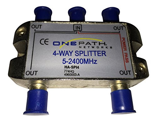 4-Way Splitter 5-2400Mhz (One Port Power Pass)