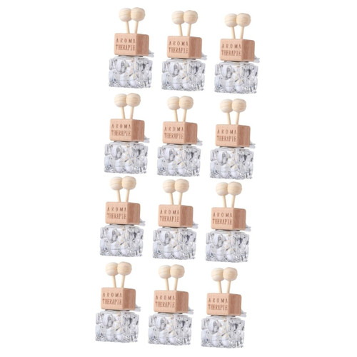 NOLITOY 12 Pcs Essential Oil Empty Bottle Mini Perfume Bottle Diffuser for Essential Oils Glass Diffuser Car Aroma Bottle Air Vent Essential Oil Diffuser Car Diffuser Bottle