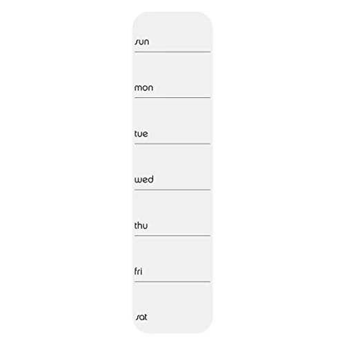 Three By Three Seattle Silicone Dry-Erase Weekly Planner, White (34801)