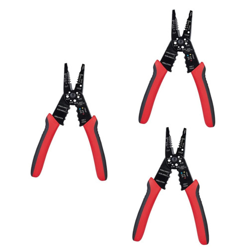 Uonlytech 3pcs Wire Strippers Stripping Pliers Side- Cutter Stripping Pliers Mini Jewelry Pliers Needle Nose Pliers Side Cutting Nose Pliers Nose Vise Grips Wire Pliers Pvc Trimming