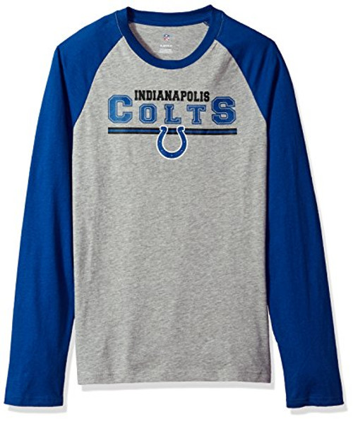 Outerstuff NFL Youth Boys Field Line Long Sleeve Tee-Heather Grey-L(14-16), Indianapolis Colts Outerstuff NFL Youth Boys Field Line Long Sleeve Tee-Heather Grey-L(14-16), Indianapolis Colts