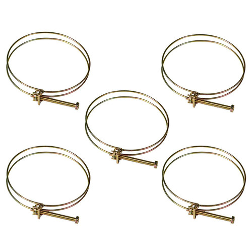 POWERTEC 70197 2-1/2-Inch Wire Hose Clamp, 5-Pack