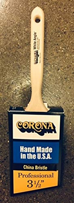 CORONA White Angle China Bristle Paint Brush 3560-3.5 Professional 3 1/2" China Bristle CORONA White Angle China Bristle Paint Brush 3560-3.5 Professional 3 1/2" China Bristle