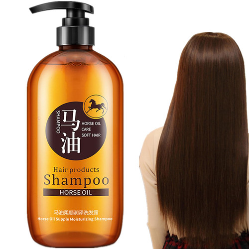 Horse Oil Shampoo, Men And Women Japanese Horse Oil Fluffy Hair Shampoo, Horse Oil Soft, Moisturizing Shampoo, Horse Oil Nourish Shampoos (1PCS)