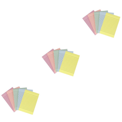VILLCASE 15 Pcs Message Notes Taking Paper Lined Sticky Small Notes Sticky Page Marker Memo Pads Memo Note Stickers Pink Sticky Notes Striped Sticky Notes Stick Pad Cute Work