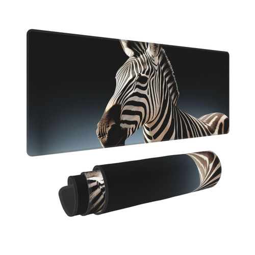 Wild Animals Zebra Print Large Mouse Pad Non-Slip Desk Pad Protector Computer Keyboard Pad for Office Home
