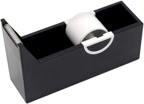 OUSIKA Duty Tape Dispenser Plastic Adhesive Roller Tape Holder Eyelashes Extension Tape Dispenser Tape Cutter Manual Adhesive Roll Holder Cutting Tape (Color : Black)
