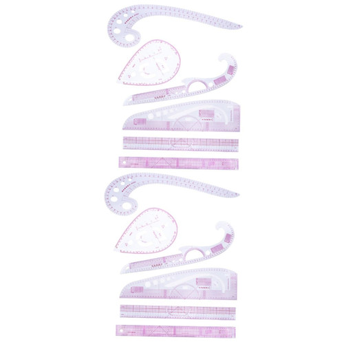 TEHAUX 2 Sets French Curve for Tailoring Tailors Ruler Sewing Machine Accessories Seamstress Ruler Precision Ruler Tailors Curve Ruler Dressmaking Pattern Ruler Acrylic Sewing Tools