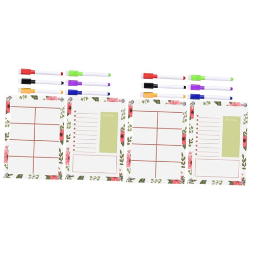 Tofficu 2 Sets Acrylic Message Board Shopping List Board Fridge Dry Erase Board List Planning Board Weekly Schedule Board Planning Board for Fridge to Do List Whiteboard Calendar Magnet