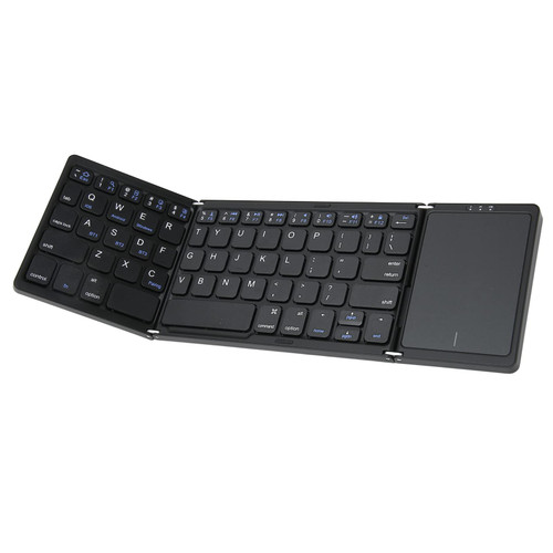 Foldable Bluetooth Keyboard, Wireless Portable Keyboard with with Touchpad, 64 Keys Rechargeable Keyboard for Laptop Tablet PC Smartphone Windows for iOS for Android