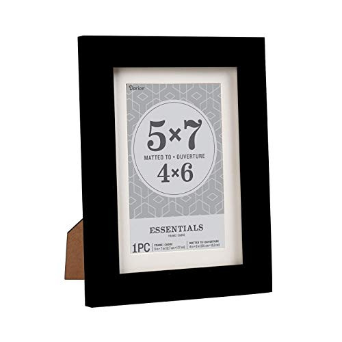 Darice Black Tabletop Frame: 5 x 7 Inches Matted to 4 x 6 Inches