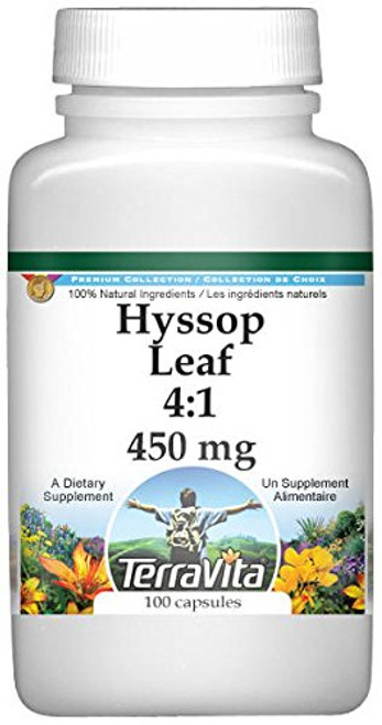 TerraVita Hyssop Leaf 4:1-450 mg (100 Capsules, ZIN: 520557)