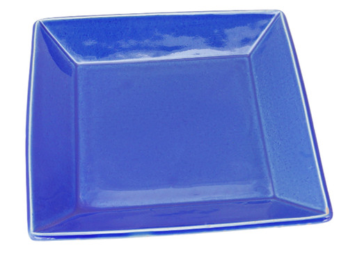 Hogdseirrs Hatsuyama Kiln YH-186-31 Medium Plate, Blue, 6.9 x 6.9 x 1.0 inches (17.5 x 17.5 x 2.5 cm), Strong, Black Earth Blue Glaze, 6.9 inches (17.5 cm) Square Dish (Small)