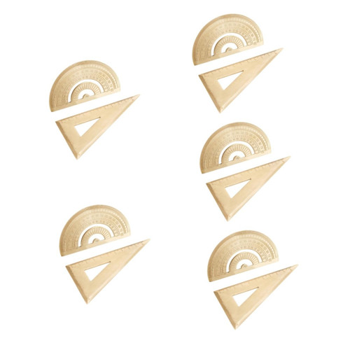 MAGICLULU 5 Sets Triangular Ruler Drawing Protractor Geometry Ruler Measuring Ruler Cross Stitc Geometry Measurement Ruler Math Lesson Ruler Metal Centimeter Ruler Portable Student