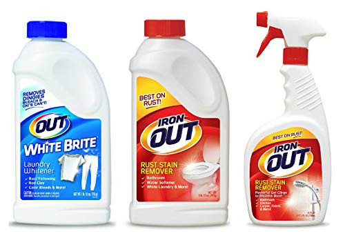 OUT White Brite Laundry Whitener and Multipurpose Rust Stain Remover Powder and Spray Gel