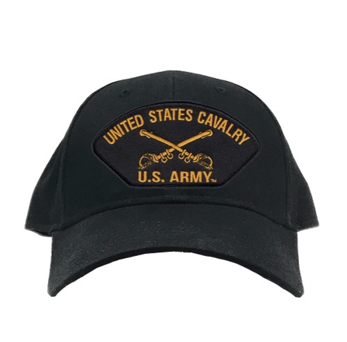 Military Productions US Army Cavalry Men's Hat - Officially Licensed Black Baseball Cap Military Productions US Army Cavalry Men's Hat - Officially Licensed Black Baseball Cap