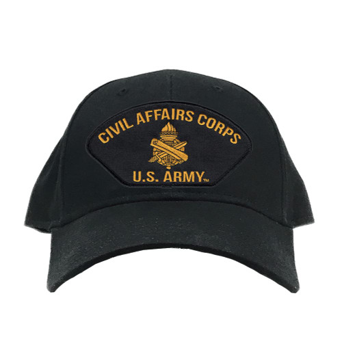 Military Productions US Army Civil Affairs Corps Men's Hat - Officially Licensed Black Baseball Cap Military Productions US Army Civil Affairs Corps Men's Hat - Officially Licensed Black Baseball Cap