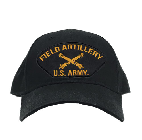 Military Productions US Army Field Artillery Men's Hat - Officially Licensed Black Baseball Cap Military Productions US Army Field Artillery Men's Hat - Officially Licensed Black Baseball Cap