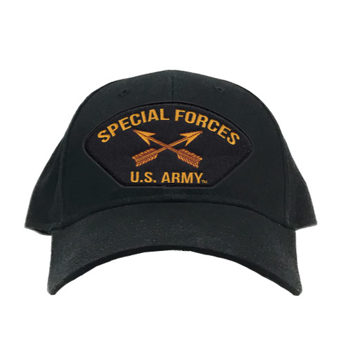 Military Productions US Army Special Forces Men's Hat - Officially Licensed Black Baseball Cap Military Productions US Army Special Forces Men's Hat - Officially Licensed Black Baseball Cap
