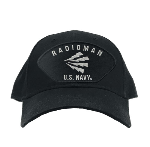 Military Productions US Navy Radioman Men's Hat - Officially Licensed Black Baseball Cap Military Productions US Navy Radioman Men's Hat - Officially Licensed Black Baseball Cap