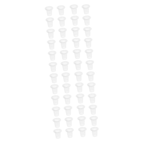 Yardwe 300 Pcs Clear Orchid Pots Planter Pots Mesh Net Plant Cups Clear Plant Pot Clear Container Hydroponic Planter Mini Pots Net Pots Cups Mini Plants Net Cup Hydroponics Basket White