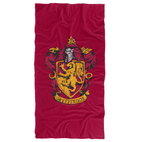 LOGOVISION Harry Potter Drawn Gryffindor Crest Officially Licensed Beach Towel 30" X 60"