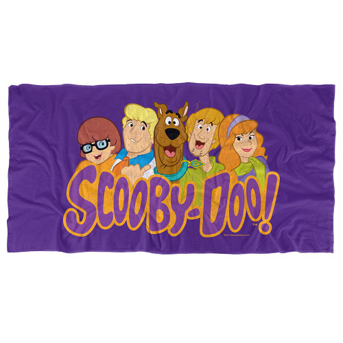LOGOVISION Scooby-Doo Scooby Gang Purple Officially Licensed Beach Towel 30" X 60"