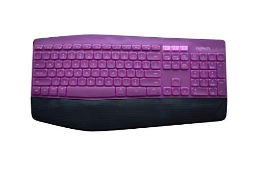 Leze - Ultra Thin Silicone Laptop Keyboard Cover Skin Protector for Logitech MK850 Performance Wireless Keyboard - Purple
